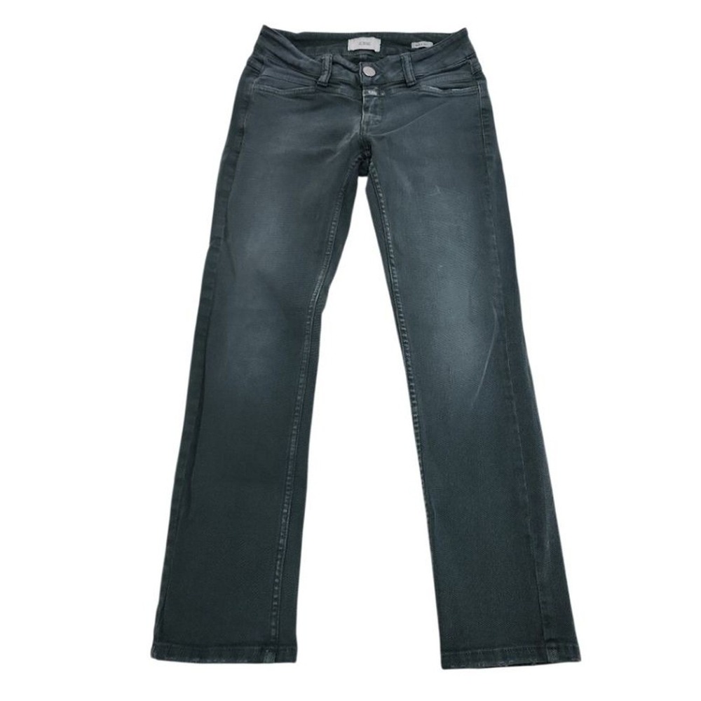 Closed Starlet Jeans Womens 24 Grey Italian Designer Low Rise Straight Leg